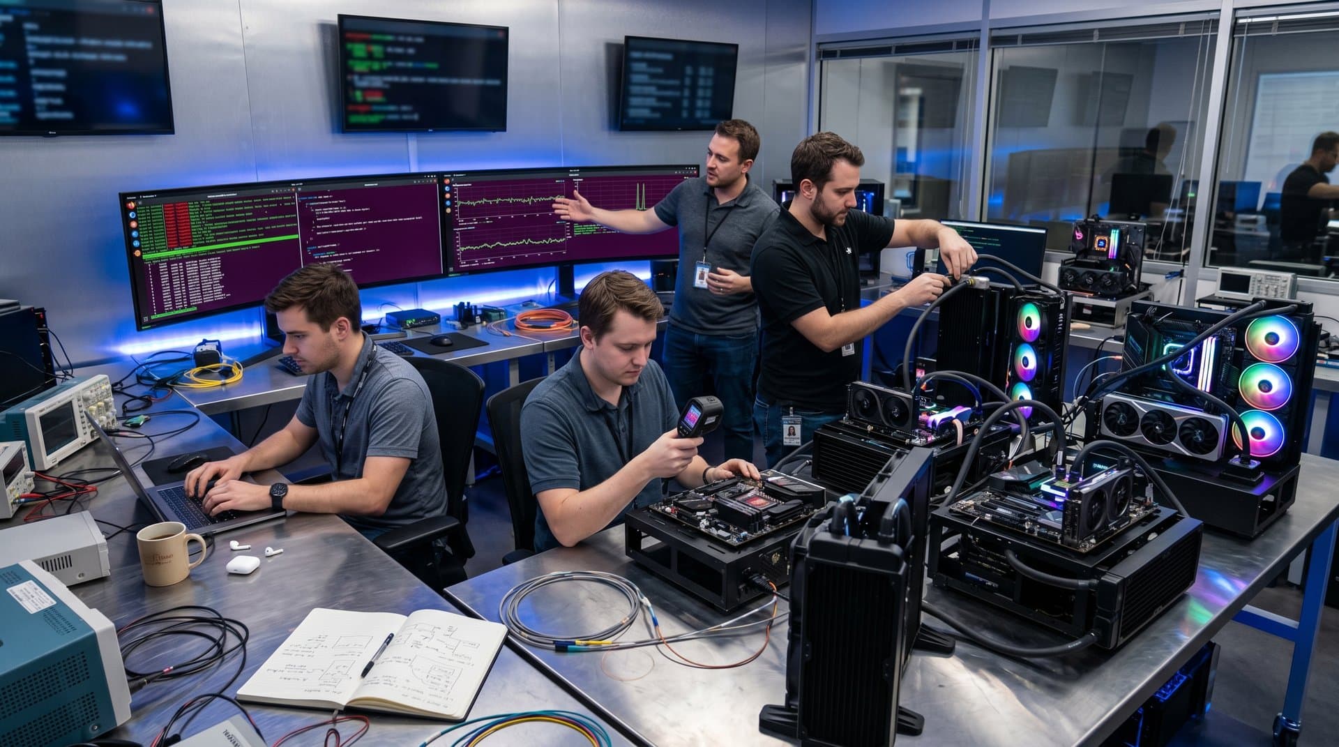 PC lab rigs compile Ubuntu kernels amid uutils CVEs and Rust bugs on multi-screens