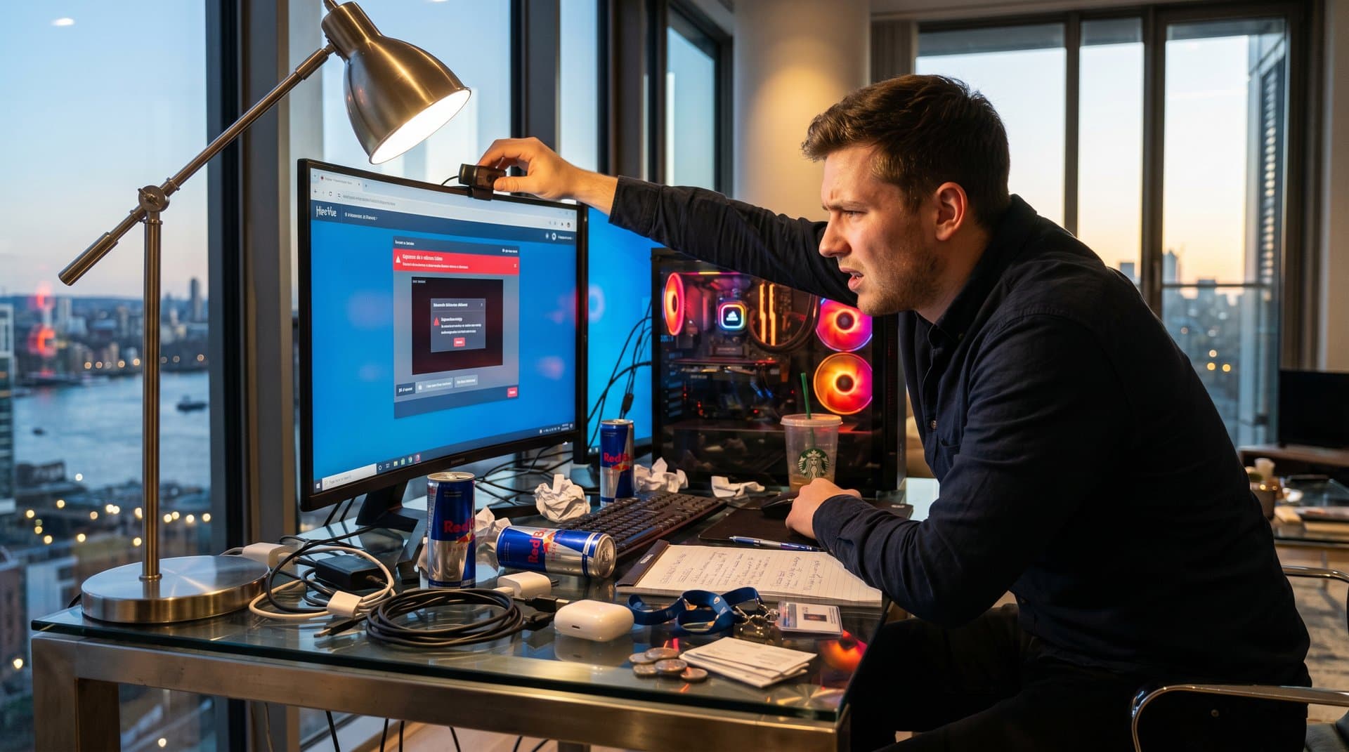 UK job seeker faces AI interview software crash on mid-range PC with webcam failure and lag alerts