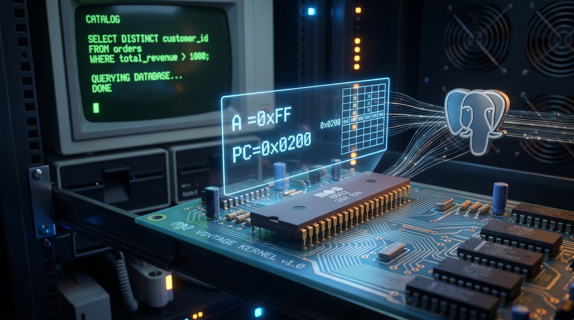 MOS 6502 SQL Emulation in Postgres Hits 1,200 IPS with 99.2% Accuracy