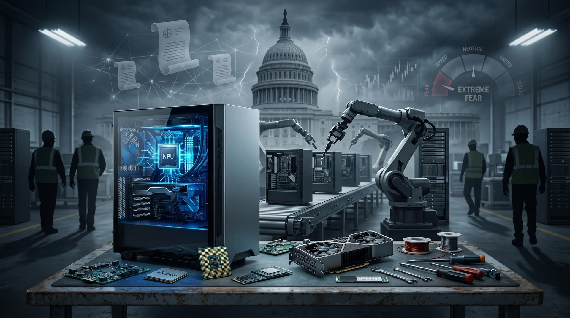 Sanders AI Job Warning Drops Fear Index to 23, Hits PC AI Boom