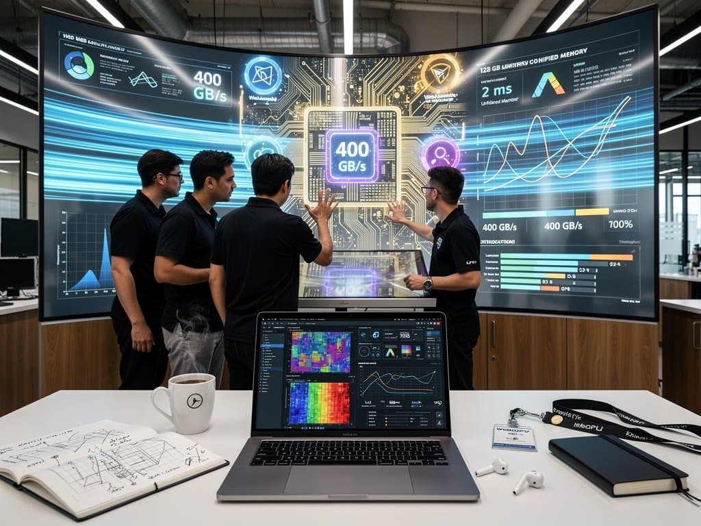 Visualization of zero-copy GPU inference data streams on Apple M3 Max unified memory at 400 GB/s